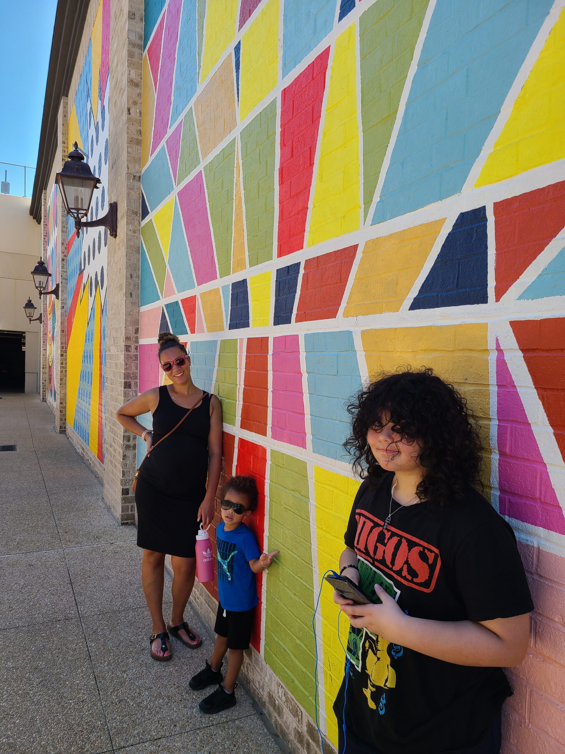 family and mural